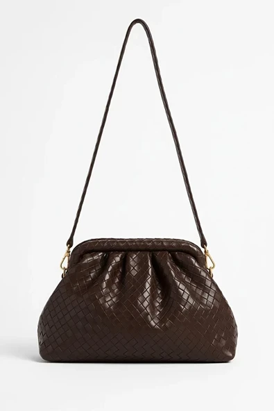 Kahve Clutch Portföy Ve Omuz Çantası - Resim 2