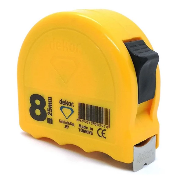 Şerit Metal Bükülebilir Metre Plastik Kasalı 8 m x 25 mm - Resim 2