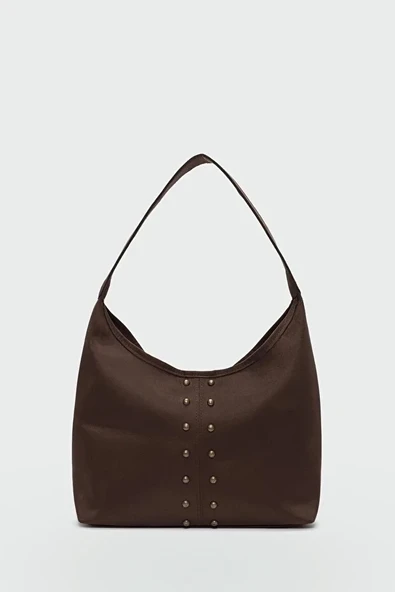 Zımba Model Süet El ve Omuz Çantası Kahve ürün görseli