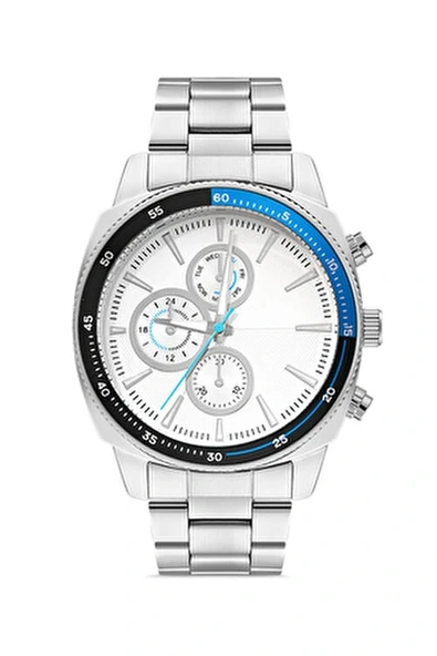 Erkek Kol Saati Gümüş Kordon (Beyaz Kadran)