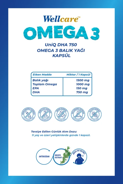 WELLCARE OMEGA 3 UNIQ DHA 750 30 KAPSUL - 2