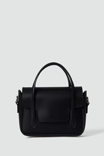 Retro Kutu Model El ve Çapraz Çanta Siyah - Resim 2