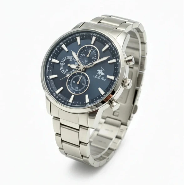 Erkek Saat Çelik Kordon Kronograf Tasarım Quartz Kol Saati