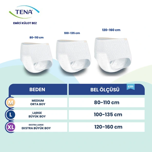 TENA Pants Night Super (30 lu) L (7,5 Damla) - Resim 2