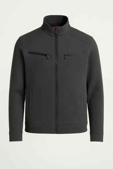 Xavir Büyük Beden Erkek Fermuarlı Mevsimlik Ceket - 7451