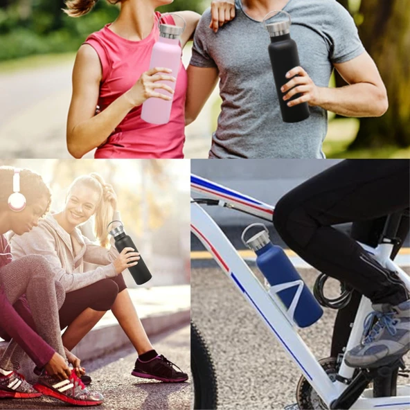 750 ml Paslanmaz Çelik Tutacaklı Termos Matara -Vakumlu Sızdırmaz - Resim 8