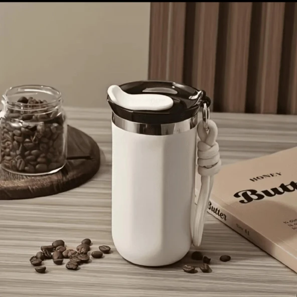 350 ml Paslanmaz Çelik Bardak Termos, Çift Katmanlı, Sızdırmaz Kapaklı ürün görseli