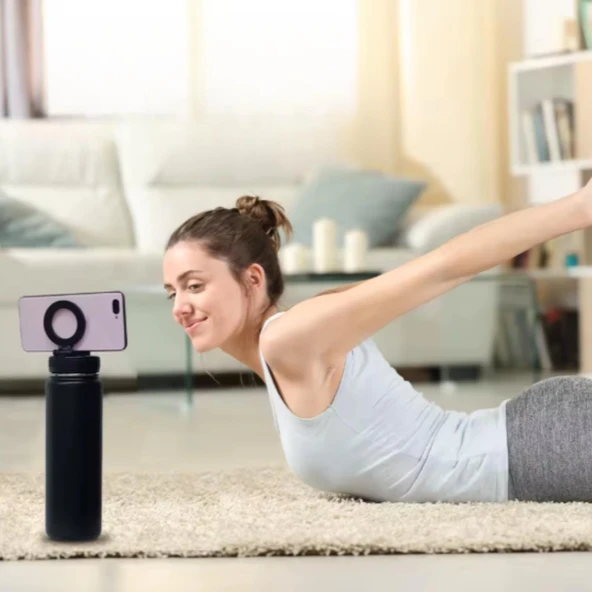 Paslanmaz Çelik Termos 780 ml-Manyetik Telefon Tutuculu - Resim 3