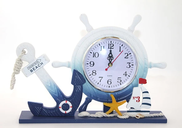 Ahşap Marin Dümenli Saat Model 1 ürün görseli 1