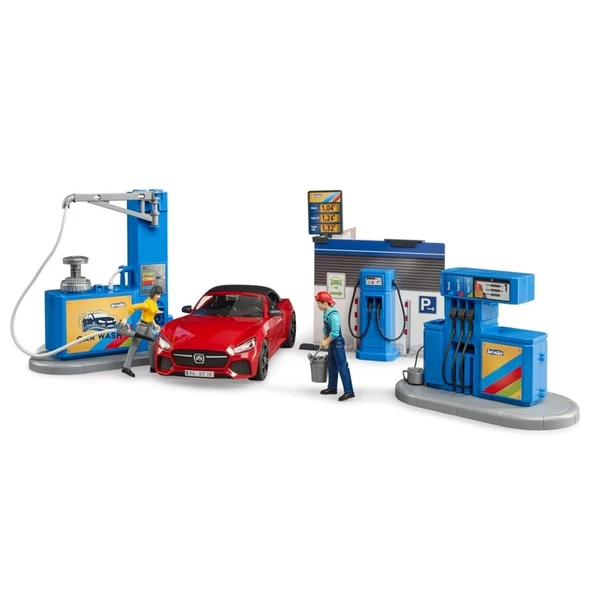 Bruder Benzin İstasyonu Ve Oto Yıkama BR62111 - Resim 4