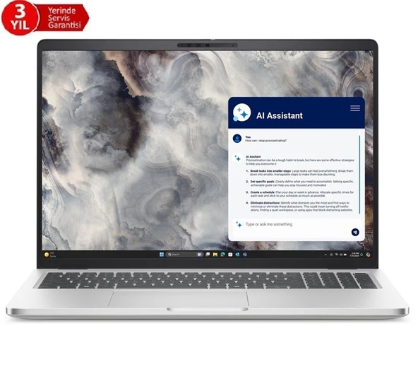 Dell Pro 16 Ultra7 255U-16''-16G-512SSD-Dos ürün görseli 1