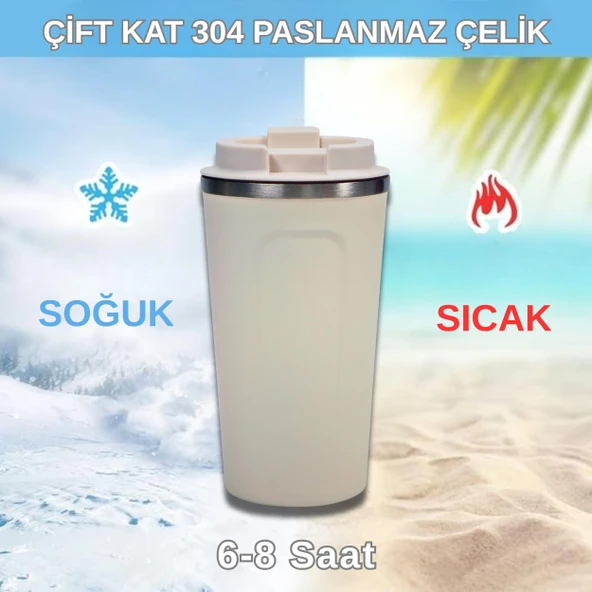 500 ml Paslanmaz Çelik Bardak Termos Çift Katmanlı - Resim 2