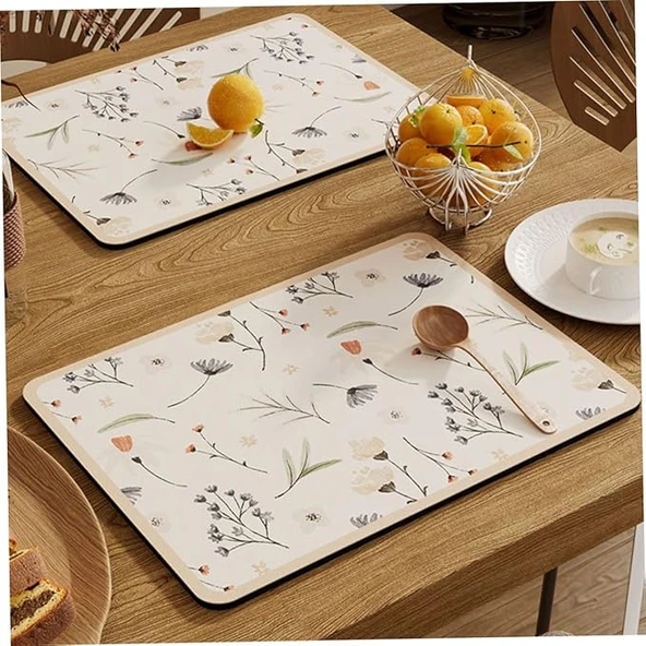 Çiçekli Kaymaz Servis Matı ürün görseli 1