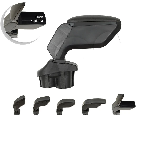 Opel Corsa E Araca Özel Kol Dayama Kolçak Siyah 2017-2014 arası uyumlu Pnd - Resim 2