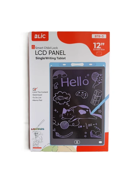 LCD Panel Yazı Tableti 12 inç BTB-5 Smart Child Lock LCD Panel Single Writing Tablet - Resim 3