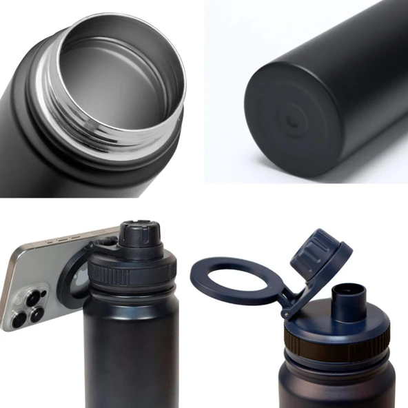 Paslanmaz Çelik Termos 780 ml-Manyetik Telefon Tutuculu - Resim 9