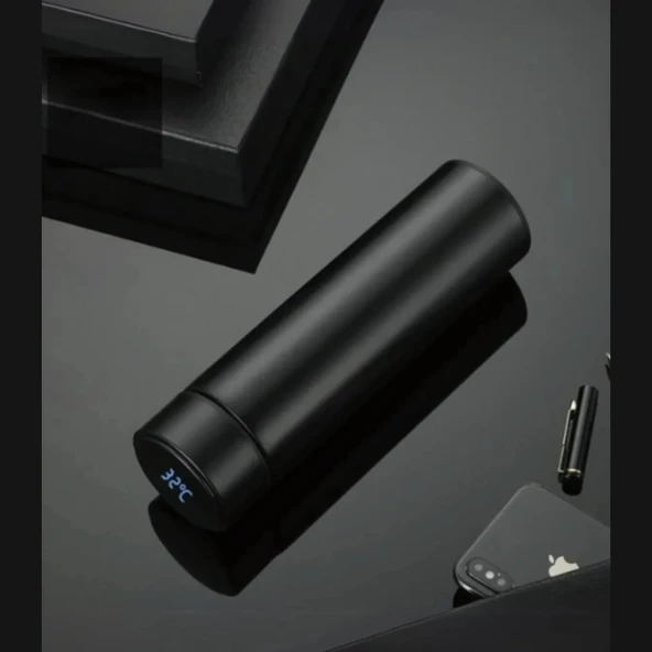 Çelik Dijital Led Sıcaklık Göstergeli Akıllı Termos Matara 400 ml - Resim 4