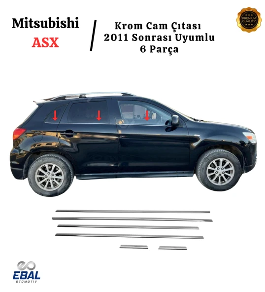 Mitsubishi ASX Krom Cam Çıtası 2011 Sonrası 6 Parça P.Çelik - Resim 2