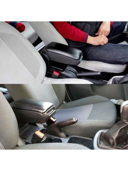 Renault Megane 2 Araca Özel Kol Dayama Kolçak Siyah 2003-2011 arası modellere uyumlu Niken - Resim 4