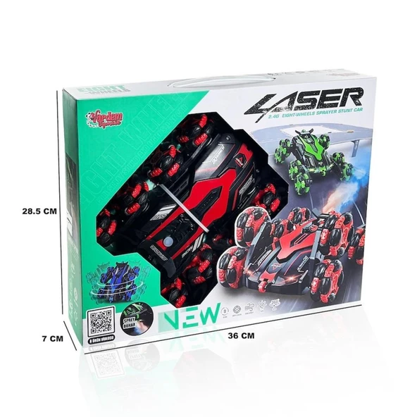 RQ3022 Kumandalı 8 Teker Buharlı Akrobat Araba -Vardem - 3