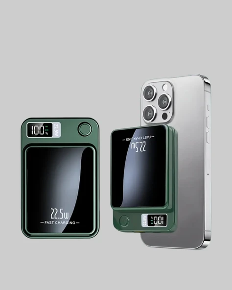 MagSafe Powerbank Kablosuz Şarjlı ve 22.5W Hızlı Şarj Destekli - Resim 3