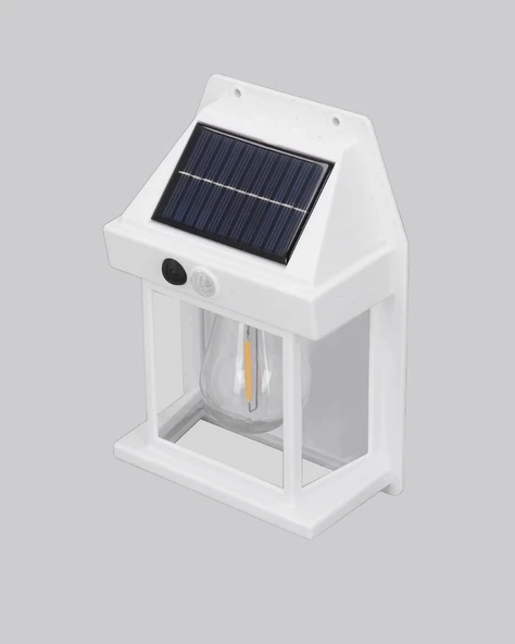 Üç Modlu Güneş Enerjili Duvar Lambası 1800mAh Bataryalı ve Hareket Sensörlü - Resim 4