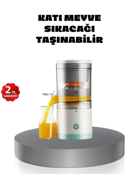 Taşınabilir Şarjlı Katı Meyve Sıkacağı – 45W Güç, 18000 RPM Hız, 400 mL Kapasite ürün görseli