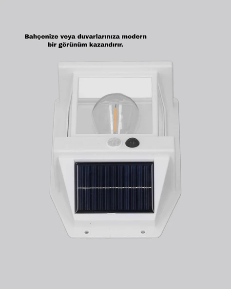 Solar Sensörlü Dış Mekan Lamba 3 Işık Modlu ve IP65 Dayanıklı - Resim 3
