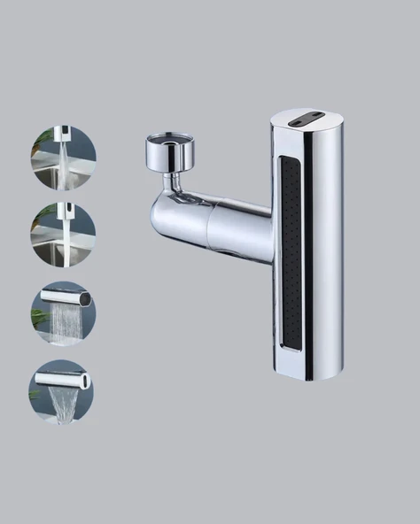 360° Dönebilen Musluk Başlığı 4 Fonksiyonlu Su Tasarruflu ve Dayanıklı - Resim 3