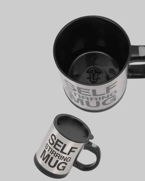 Akıllı Kendi Kendini Karıştıran Termal Kupa – Paslanmaz Çelik - Resim 5