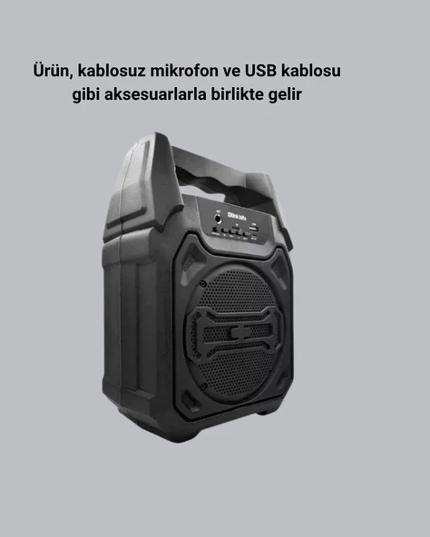 Taşınabilir Bluetooth Hoparlör – FM Radyo, USB, SD Kart ve TWS Özellikli - Resim 5