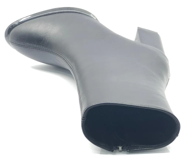 Feles Dikiş Detaylı Klasik Topuklu Kadın Bot - Resim 5