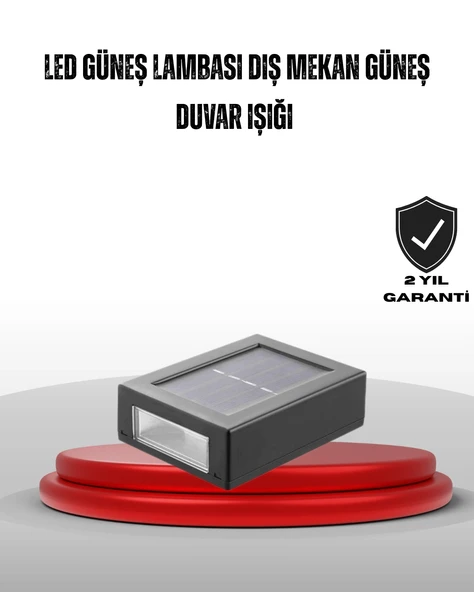 Güneş Enerjili Su Geçirmez LED Duvar Lambası ürün görseli