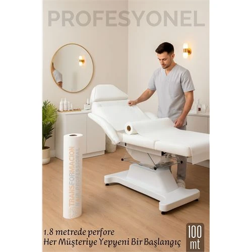 Tek Kullanımlık 60 cm x 100 m 1.80 mt Perforeli Sedye Örtüsü – Muayene ve Güzellik Salonları İçin ürün görseli