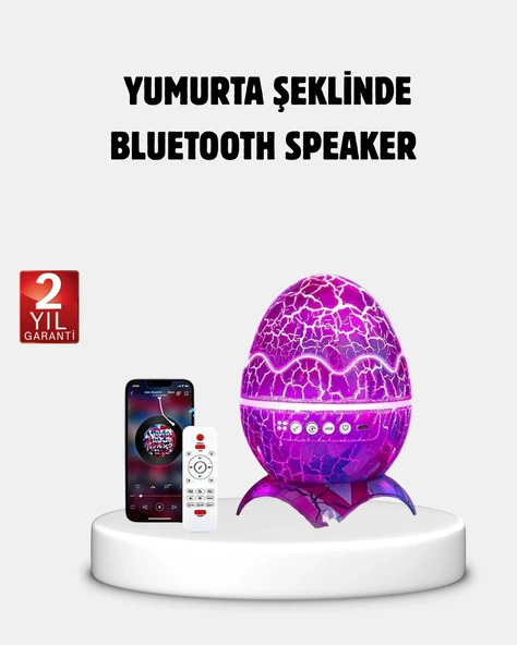 Yıldızlı Gökyüzü Dinozor Yumurta Projektör –  Ayarlanabilir Parlaklık ve Hız ürün görseli