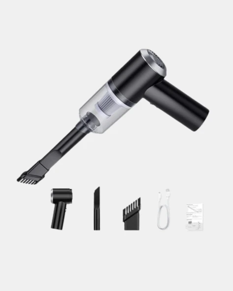 Mini Şarjlı Araç Süpürgesi – 120W Güçlü Motor, 5500PA Vakum Emiş, Yıkanabilir Filtre - Resim 4