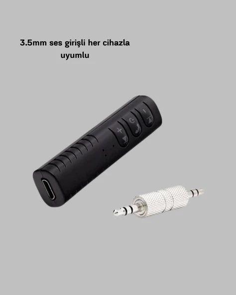 Bluetooth 4.1 Müzik Alıcısı 3.5mm Aux Girişli Mini Kablosuz Adaptör - Resim 5