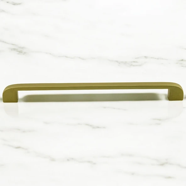 Mobilya Mutfak Çekmece Dolap Dolabı Kulbu Kulpu Kulpları (192 mm - 19.2 cm) Mat Gold Metal - Resim 3