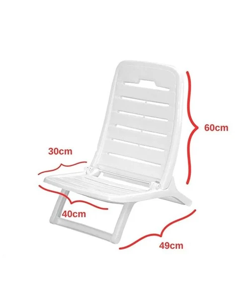 Omnipazar MT-GF170 Tempo Katlanır Plastik Plaj Sandalyesi - Resim 5
