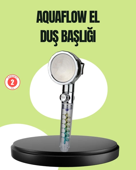 Basınçlı El Duşu Başlığı – Döner Pervaneli, Göz Kamaştıran Yağmur Etkisi ürün görseli