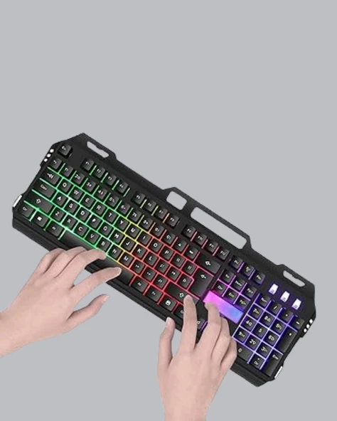 RGB Işıklı Oyuncu Klavye Mouse Seti – Türkçe Q, Ayarlanabilir DPI, Ergonomik ve Dayanıklı Tasarım - Resim 3