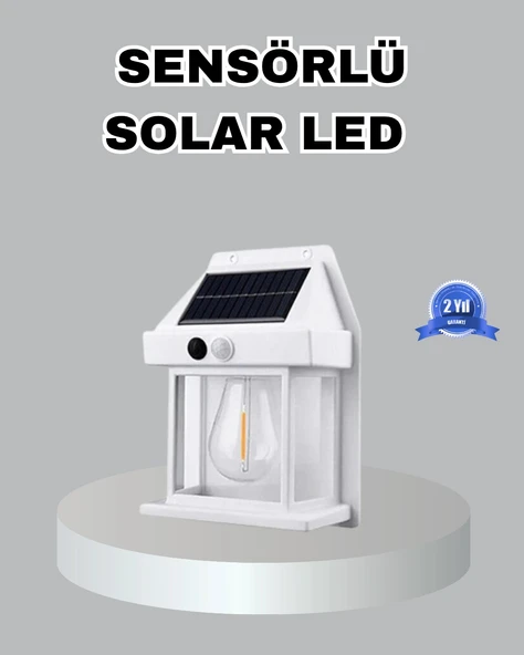 Üç Modlu Güneş Enerjili Duvar Lambası 1800mAh Bataryalı ve Hareket Sensörlü ürün görseli
