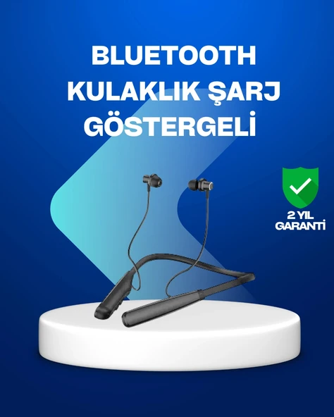 Boyun Askılı Kablosuz Bluetooth Kulaklık – Aktif Gürültü Önleme, LCD Ekranlı ürün görseli 1