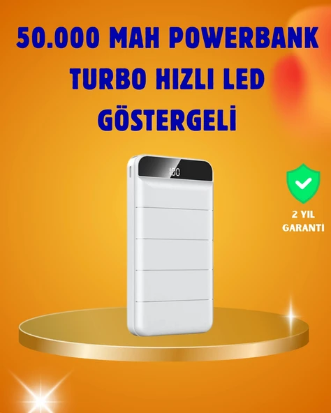 50000mAh LED Göstergeli Taşınabilir Şarj Cihazı ürün görseli
