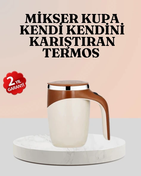 Paslanmaz Çelik Şarjlı Karıştırma Kupa – Otomatik Manyetik Blender Fincan ürün görseli 1