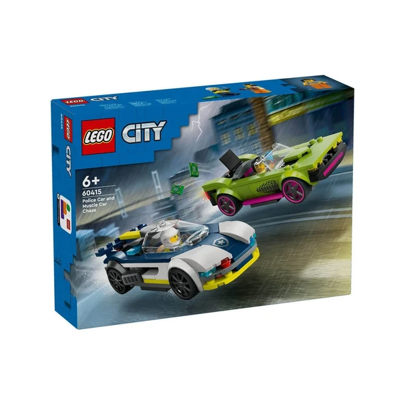 60415 LEGO® City Polis Arabası ve Spor Araba Takibi 213 parça +6 yaş ürün görseli