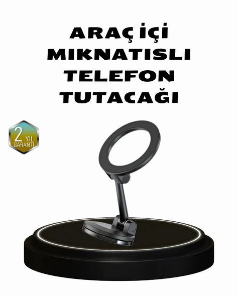 360° Dönebilen Katlanır Manyetik Araç Telefon Tutucu – MagSafe Uyumlu, Kompakt ve Şık Tasarım ürün görseli 1