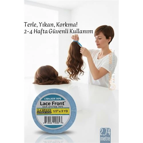 Protez Saç Bandı - 2-4 Haftalık Peruk Bandı Walker Tape Lace Front 1cmx2.75  metre ürün görseli 1