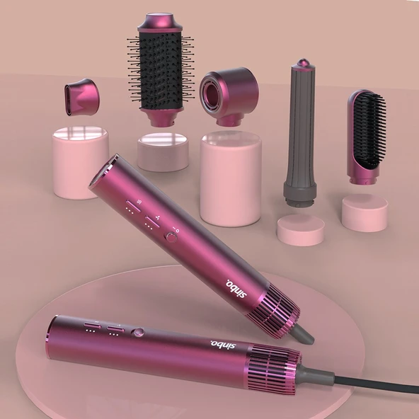 AİR BRUSH 5İN1=BUKLE-HACİMLE-DÜZLEŞTİR-2-FIRÇA SAÇ KURUTMA - ŞEKİL MAKİNESİ 1300W3-KDM.HIZ SICAKLIK SHD-1729 (5314)