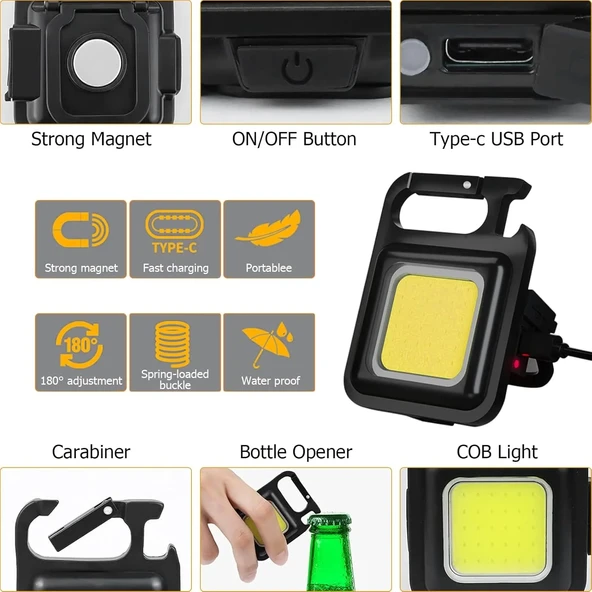 Anahtarlıklı Fener Fener Cob Led (5314) - 5